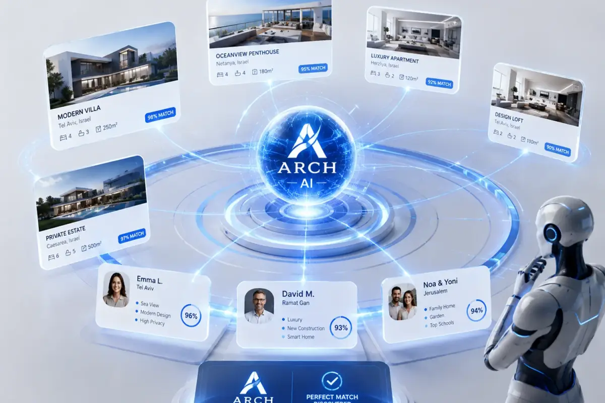 מנוע ההצלבות של ARCH — התאמת קונים לנכסים ודוחות מנהל